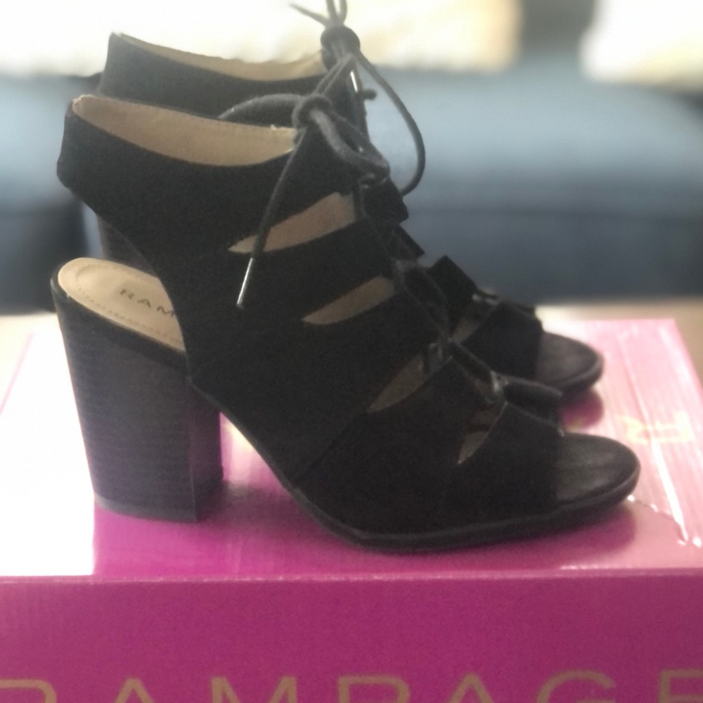 Black Lace Heels